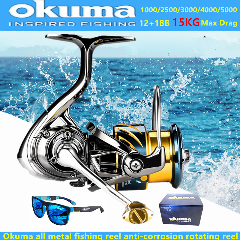 Daiwa Reel Bg - Okuma Całkowicie Metalowy Kołowrotek Wędkarski 12+1BB
