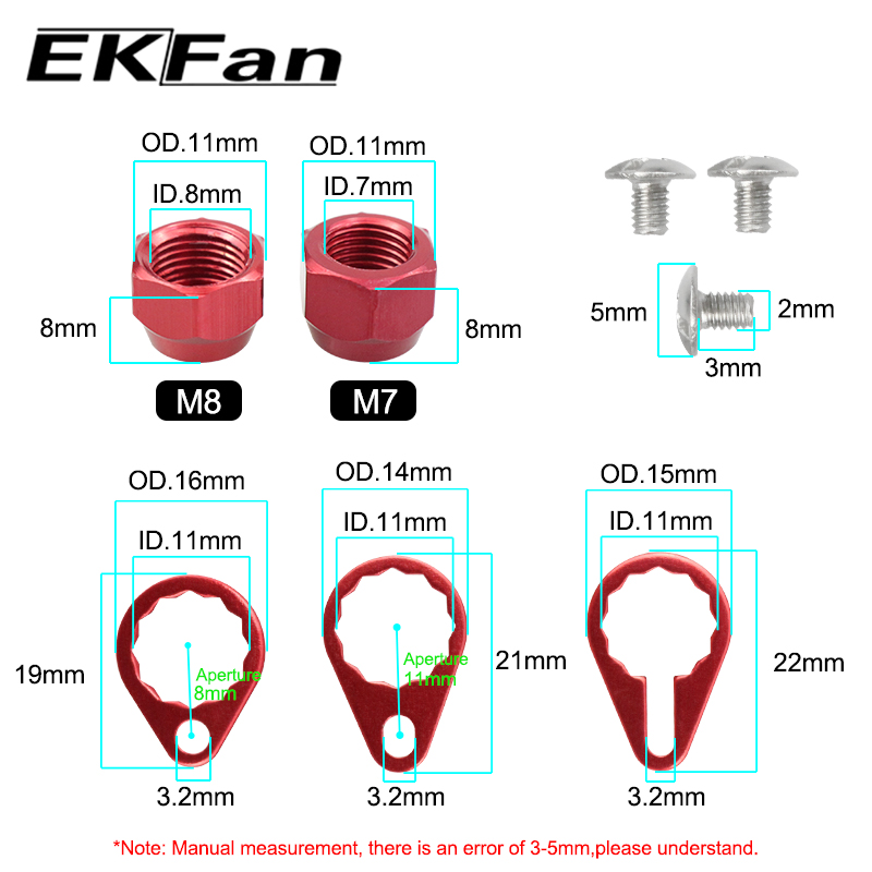 EKFan M7 M8 nakrętki ze stopu  – Reel Drag Knob recenzja i cena